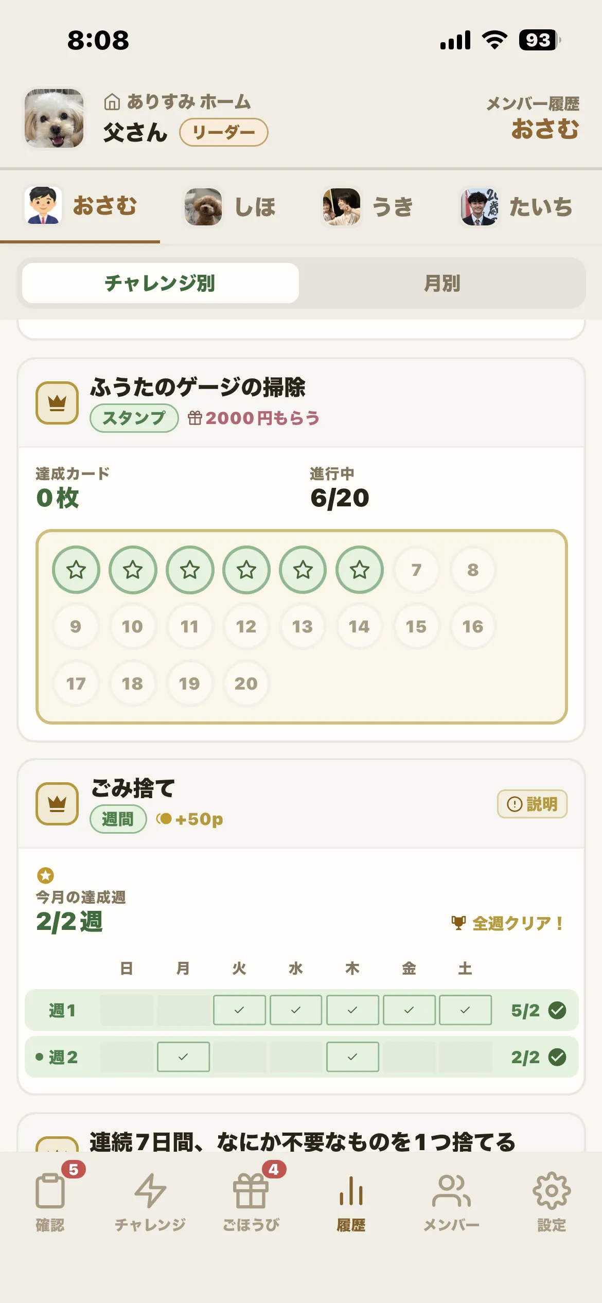 履歴・グラフ